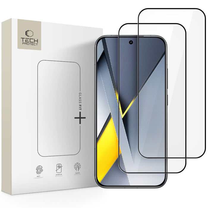 Tech-Protect Glass Fit+ 2-pack for Xiaomi Poco F8 Pro - black