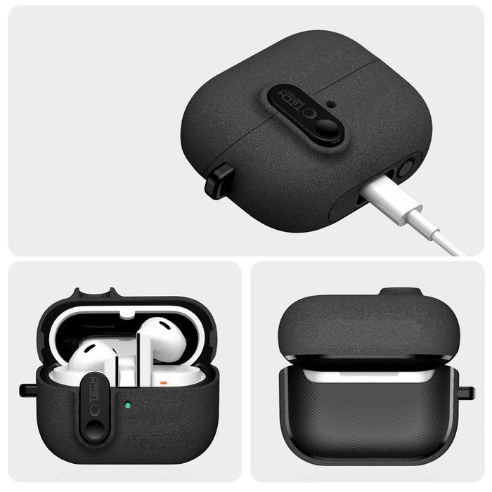 Tech-Protect Slim Hook Case for Samsung Galaxy Buds 3 / 3 FE / 3 Pro - Black