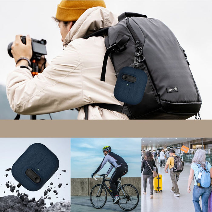 Tech-Protect Slim Hook Case for Samsung Galaxy Buds 3 / 3 FE / 3 Pro - Navy Blue