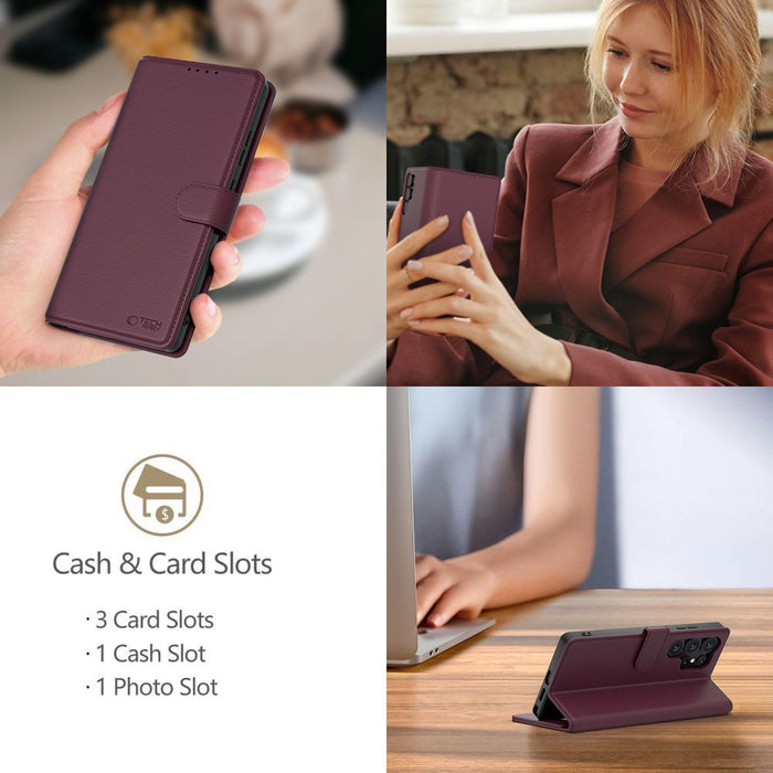 Tech-Protect Wallet Case for Xiaomi Redmi Note 15 Pro 5G - Burgundy