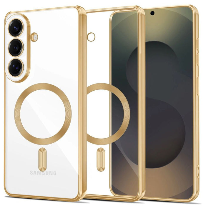 Tech-Protect MagFlex Case for Samsung Galaxy S26 - Transparent Gold