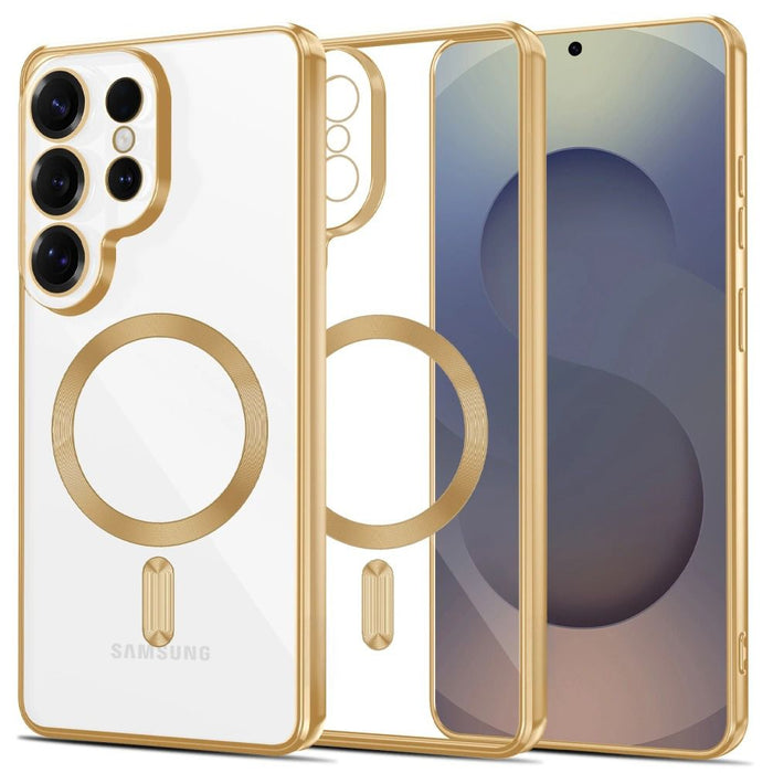 Tech-Protect MagFlex Case for Samsung Galaxy S26 Ultra - Transparent Gold