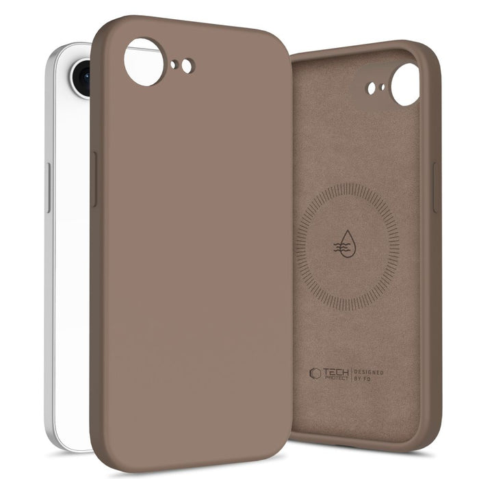 Tech-Protect Silicone MagSafe Case for iPhone 16E / 17E - Brown