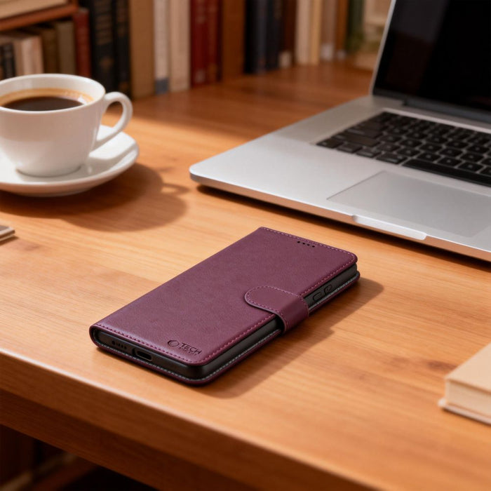 Tech-Protect Wallet Case for Samsung Galaxy S26 Ultra - Burgundy
