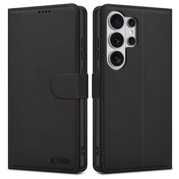 Tech-Protect Wallet Case for Samsung Galaxy S26 Ultra - Black and Red