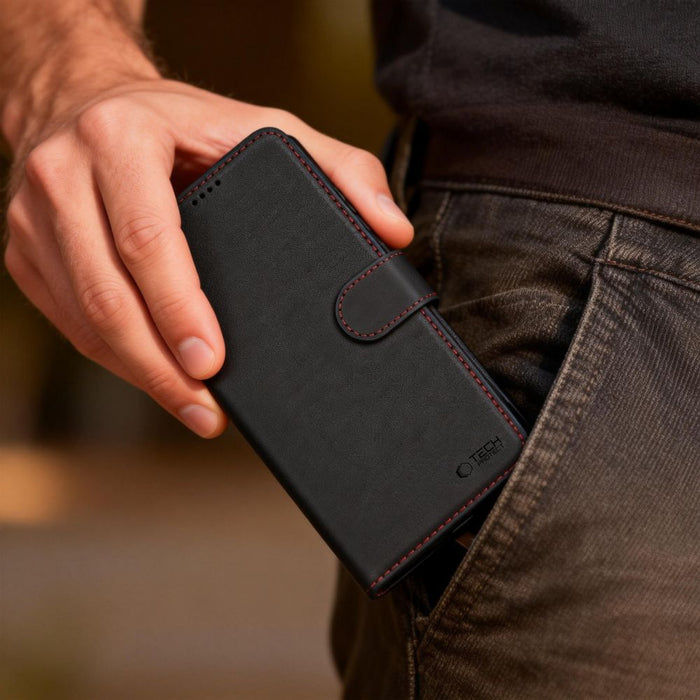 Tech-Protect Wallet Case for Samsung Galaxy S26 Ultra - Black and Red
