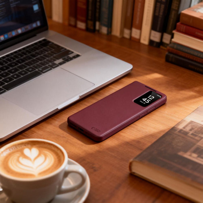Tech-Protect Smart Wallet Case for Samsung Galaxy S26 Ultra - Burgundy