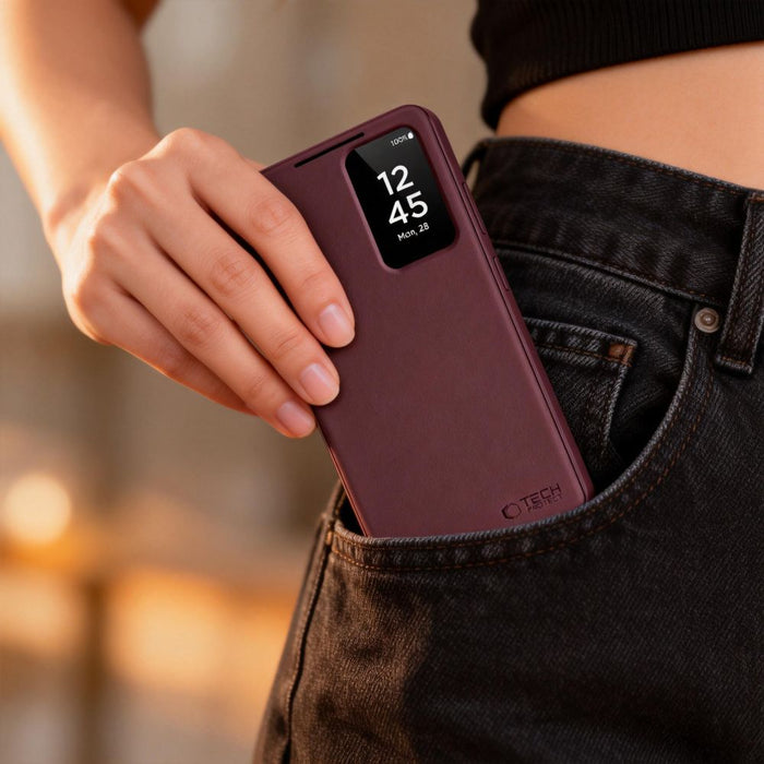 Tech-Protect Smart Wallet Case for Samsung Galaxy S26 Ultra - Burgundy