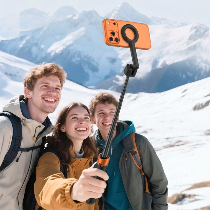 Tech-Protect L10S Bluetooth Selfie Stick Tripod - Black and Orange