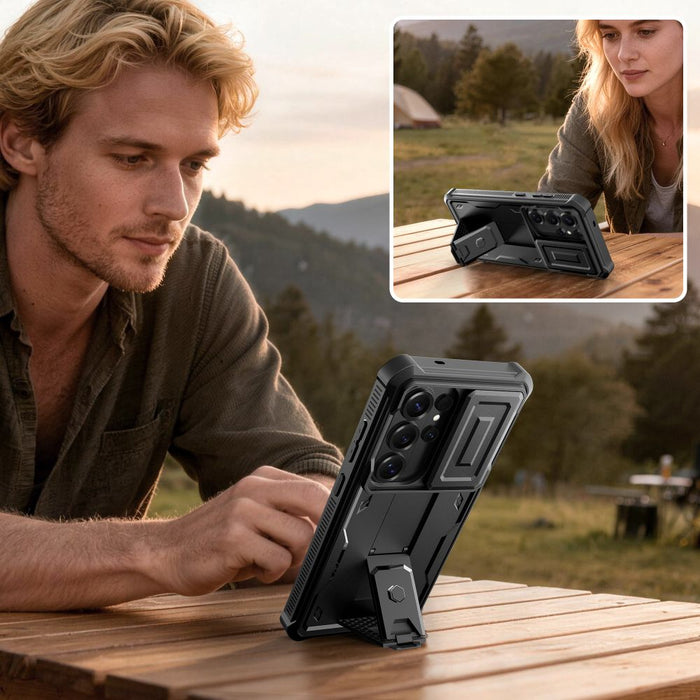 Tech-Protect Kevlar Cam+ Case for Samsung Galaxy S26 Ultra - Black