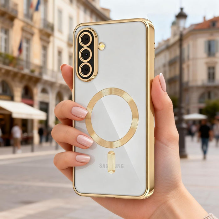 Tech-Protect MagFlex MagSafe Case for Samsung Galaxy A37 5G - Transparent Gold