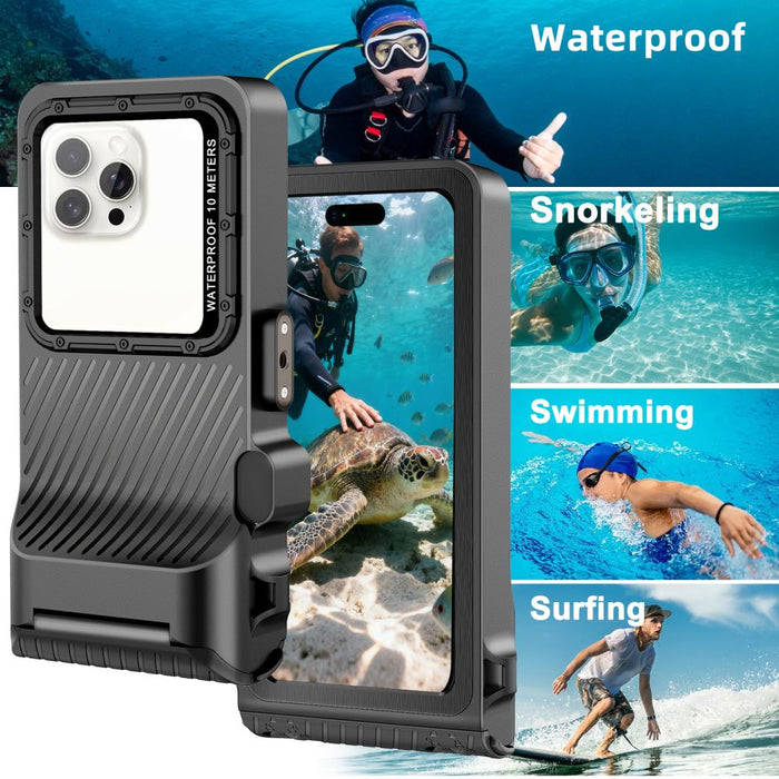Tech-Protect IPX8 Pro Waterproof Phone Case - Gray and Black