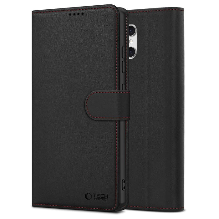 Tech-Protect Wallet Case for Samsung Galaxy A57 5G - Black and Red