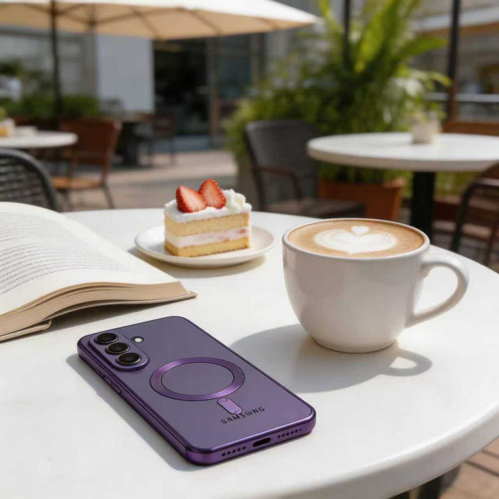 Tech-Protect MagFlex MagSafe Case for Samsung Galaxy S26 - Transparent Purple