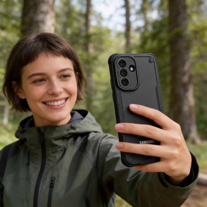 Tech-Protect Rugged Shield Case for Samsung Galaxy A37 5G - Translucent Black