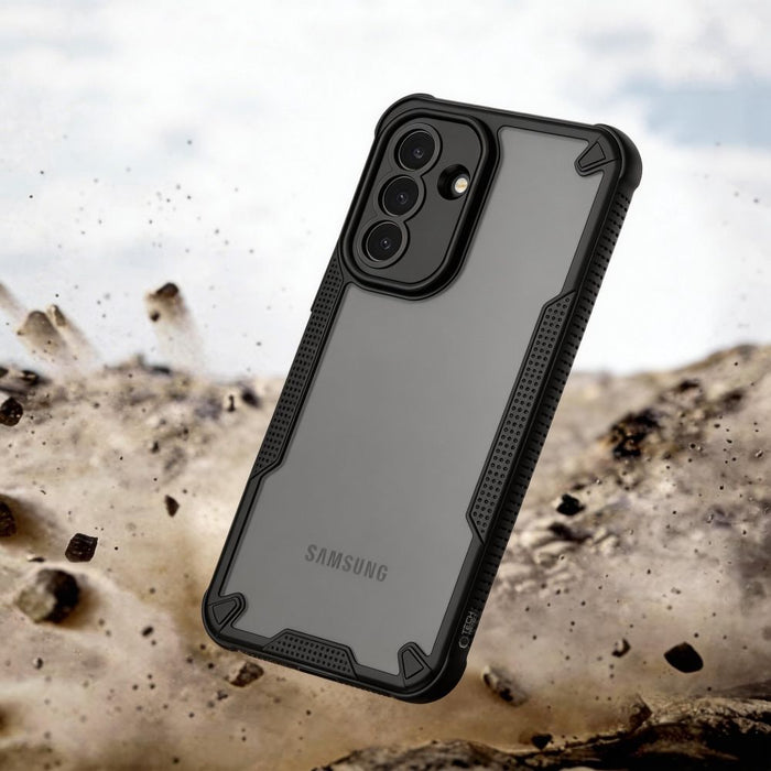 Tech-Protect Rugged Shield Case for Samsung Galaxy A37 5G - Translucent Black
