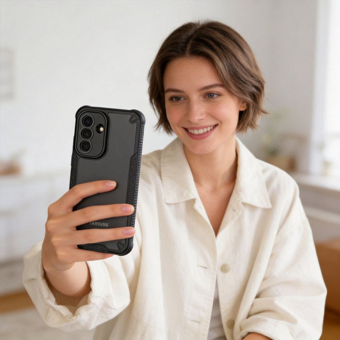 Tech-Protect Rugged Shield Case for Samsung Galaxy A57 5G - Translucent Black