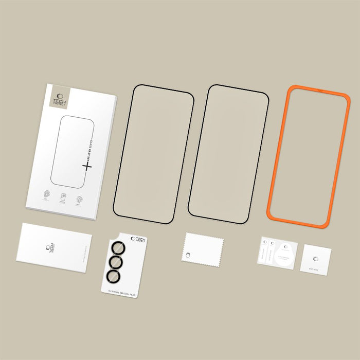 Tech-Protect Easy Set+ 3-Pack Tempered Glass for Samsung Galaxy S26 - Black
