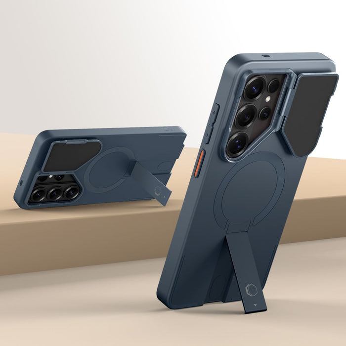 Tech-Protect Kevlar Aura MagSafe Case for Samsung Galaxy S26 Ultra - Navy Blue