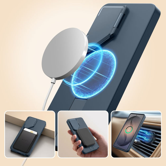 Tech-Protect Kevlar Aura MagSafe Case for Samsung Galaxy S26 Ultra - Navy Blue