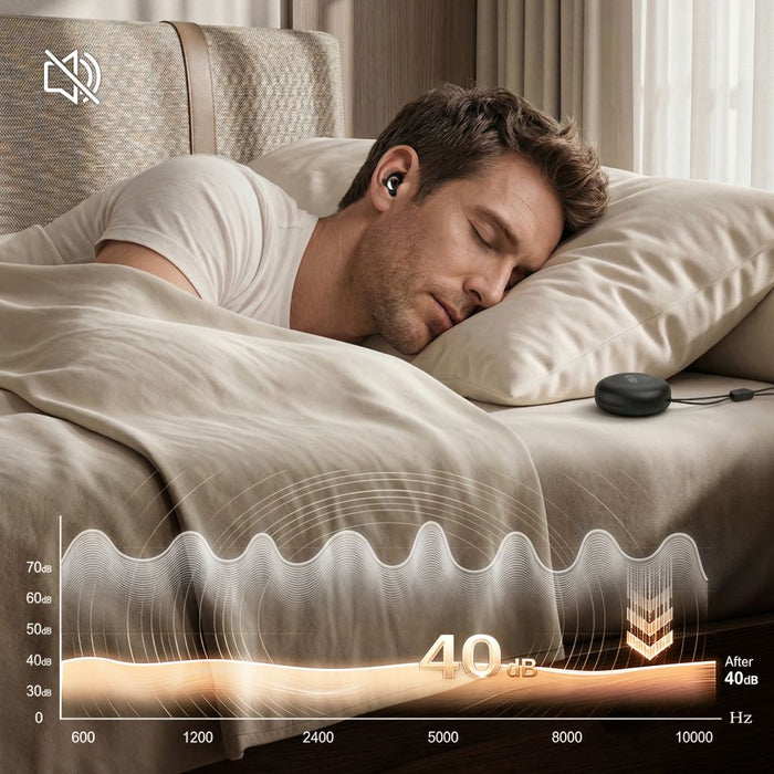 Tech-Protect QuietFit Silicone Earplugs with Acoustic Filter - Black