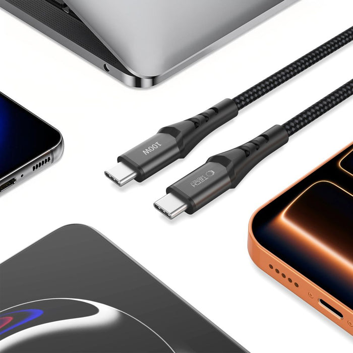 Tech-Protect Ultraboost UB11T USB-C / USB-C PD 100W / QC3.0 Cable 100 cm - Black