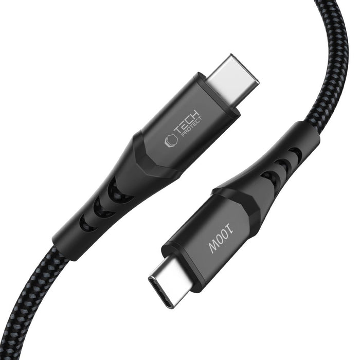 Tech-Protect Ultraboost UB11T USB-C / USB-C PD 100W / QC3.0 Cable 100 cm - Black