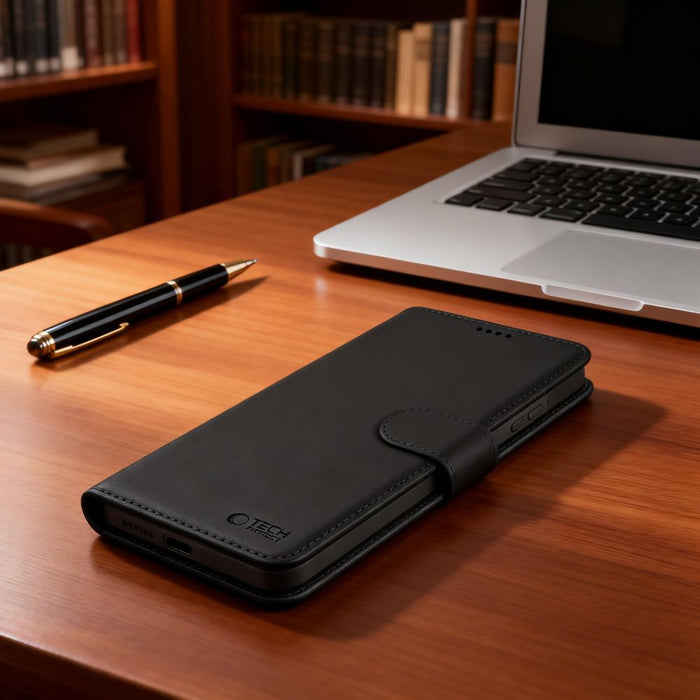 Tech-Protect Wallet MagSafe Case for Samsung Galaxy S26 - Matte Black