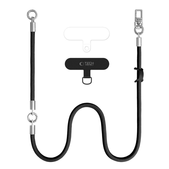 Tech-Protect C10S Rope Phone Lanyard - Black and Titanium