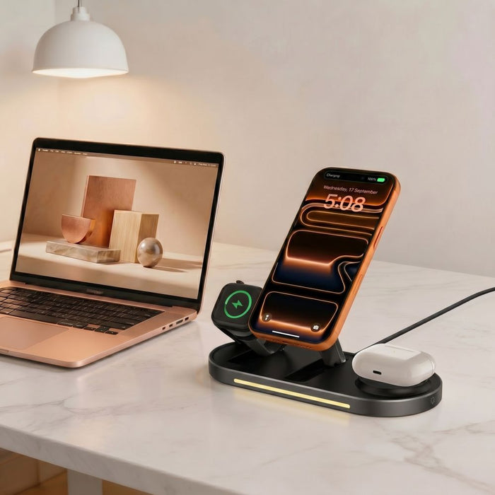 Tech-Protect A51 MagSafe 3-in-1 25W QI2.2 Wireless Charger - Black