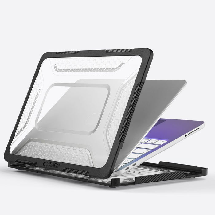 Tech-Protect Kevlar Pro Case for MacBook Neo 13" 2026 - Black and Clear