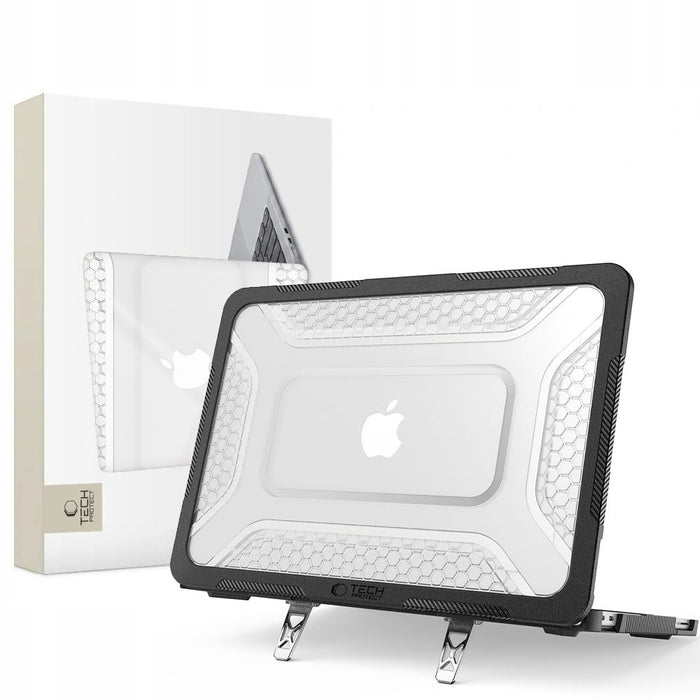 Tech-Protect Kevlar Pro Case for MacBook Neo 13" 2026 - Black and Clear