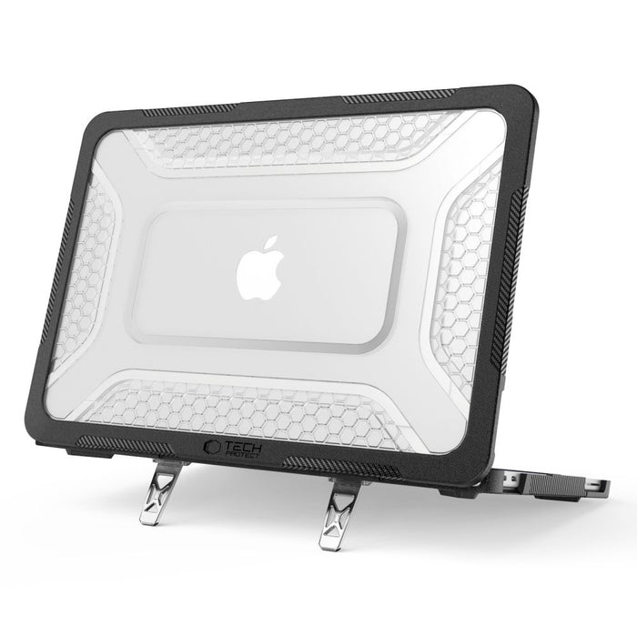 Tech-Protect Kevlar Pro Case for MacBook Neo 13" 2026 - Black and Clear