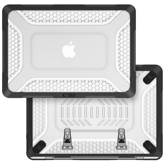 Tech-Protect Kevlar Pro Case for MacBook Neo 13" 2026 - Black and Clear