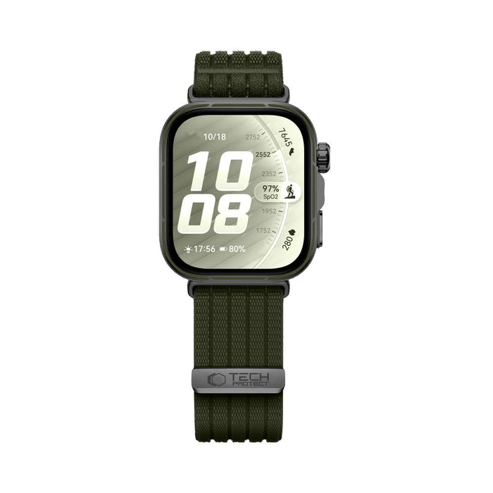 Tech-Protect Nylon Strap for Huawei Watch Fit 3 / 4 / 4 Pro / 5 / 5 Pro - Green