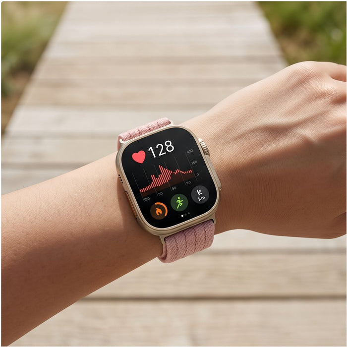 Tech-Protect Nylon Strap for Huawei Watch Fit 3 / 4 / 4 Pro / 5 / 5 Pro - Pink