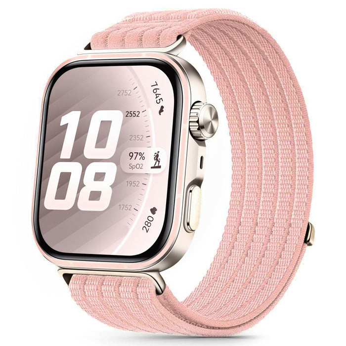 Tech-Protect Nylon Strap for Huawei Watch Fit 3 / 4 / 4 Pro / 5 / 5 Pro - Pink