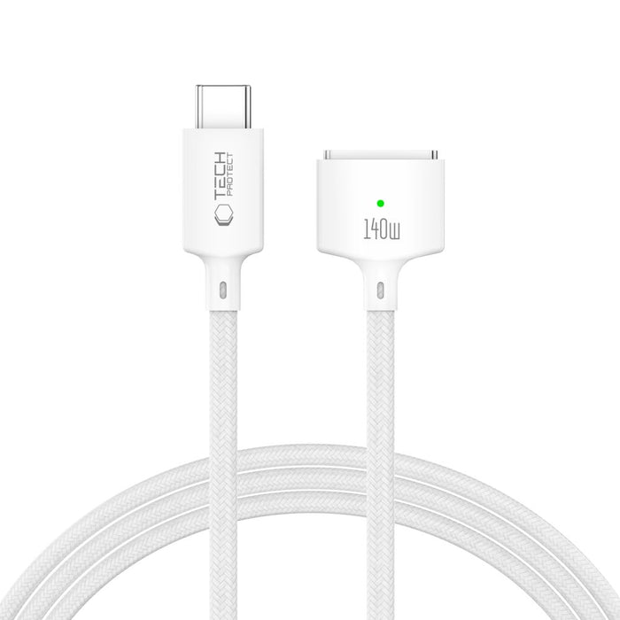 Tech-Protect MMC01 Ultraboost USB-C / USB-C MagSafe 3 140W 200cm Cable for MacBook - White