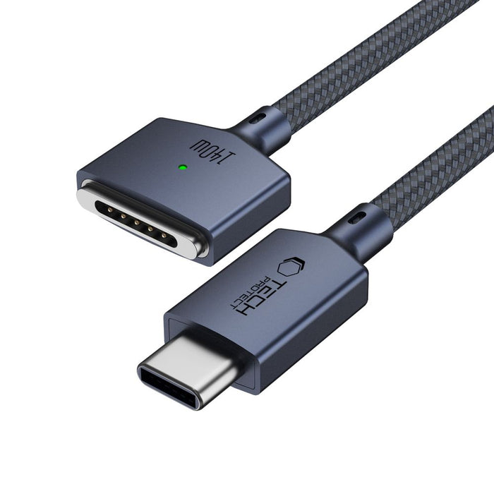 Tech-Protect MMC01 Ultraboost USB-C / USB-C MagSafe 3 140W 200cm Cable for MacBook - Navy Blue
