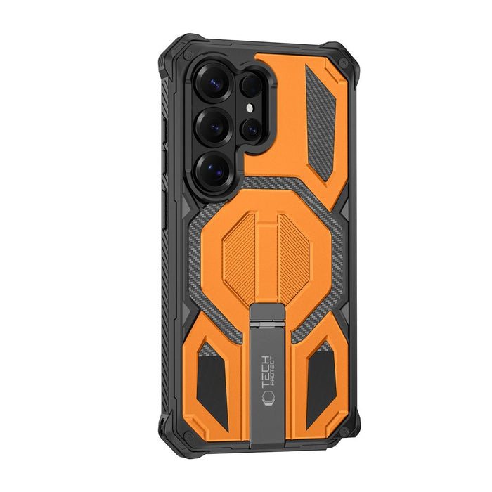Tech-Protect MagBlast MagSafe Case + Tempered Glass 2-Pack for Samsung Galaxy S26 Ultra - Black and Orange