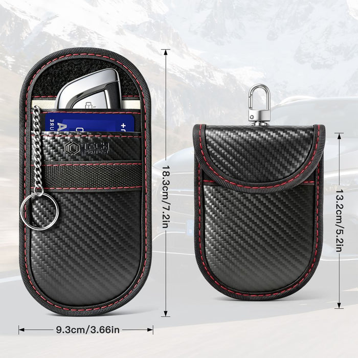 Tech-Protect KLR100 RFID anti-theft case - black and red