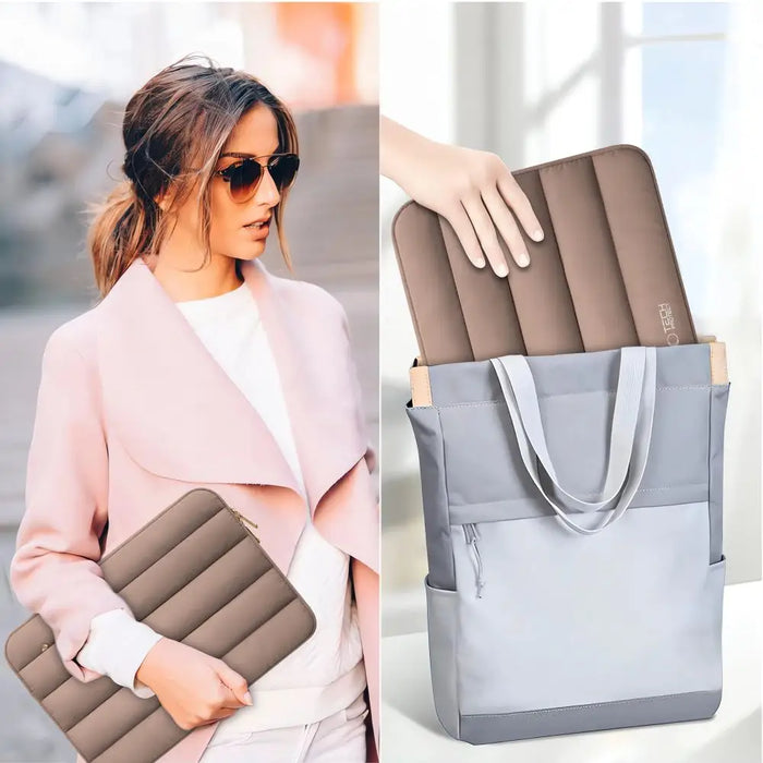 Tech-Protett Fluffy Laptop Bag 13-14 - Brown - Laptop bags<<<HurtelXML