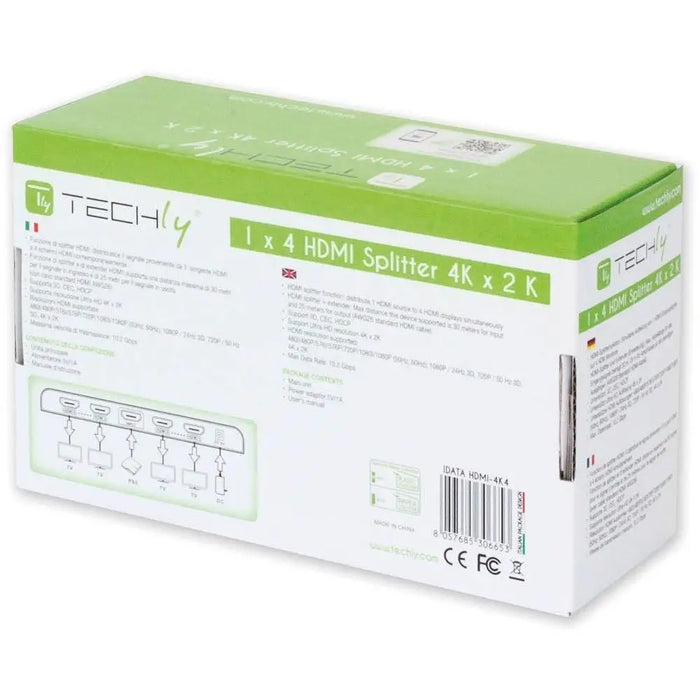 Techly Splitter HDMI 4 way 4K*2K IDATA HDMI-4K4 - Switches and splittersPER-SPL<<<Input / Output DevicesPER<<<ActionPL