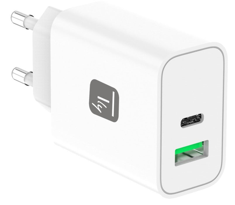 Techly IPW-USB-30WACG mobile device charger Universal White AC Fast charging Indoor