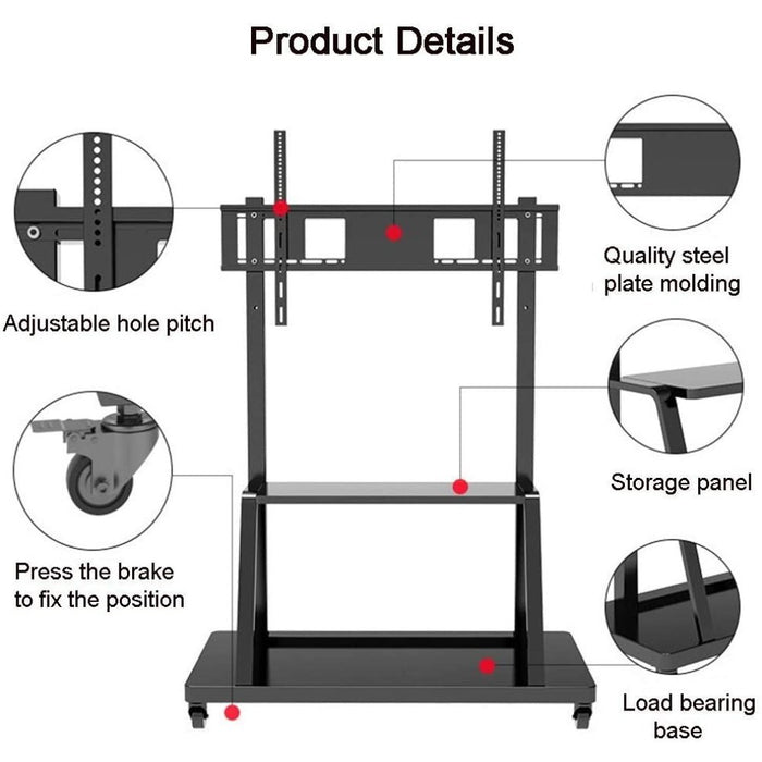 Techly ICA-TR30 signage display mount 2.54 m (100") Black