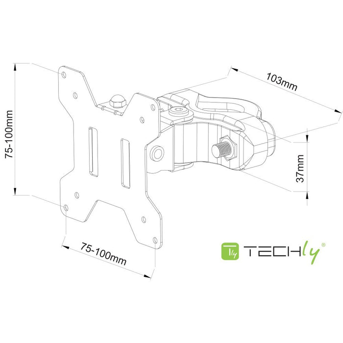 Techly ICALCD100BK Black Desk