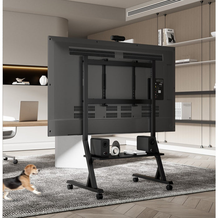 Techly Floor Stand with Shelf for 45-90" LCD/LED/Plasma TV