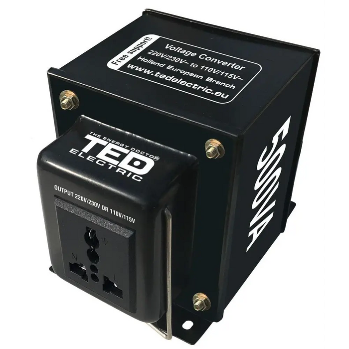 TED ELECTRIC волтов конвертор 220V / 110V Up / Down 500VA TED003676 - Батерии за UPS и СОТ-аларми<<<Батерии и зарядни
