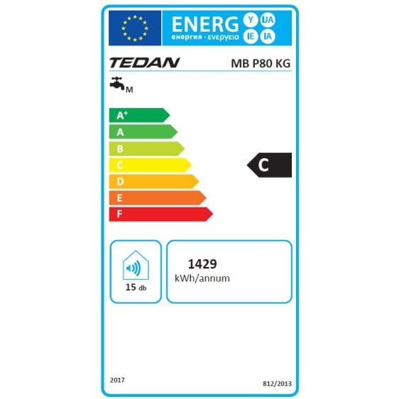 Boiler TEDAN Ceramic Pro 80 liters, vertical, 2.1 kW - 361966