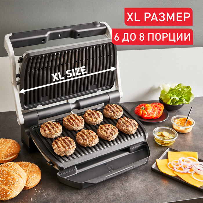 GRILL OPTIGRILL+XL TEFAL GC728D10 OPTIGRILL+XL AUTOMATIC PROGRAMS, GRAY, LID, 2000 W